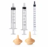 Kitten & Puppy Reusable Milk Feeding Set of 3 Syringes (1ml, 3ml & 5ml) & 2 Different Sizes Nipples