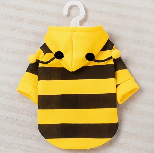Bee-Themed Pet Sweater for Small Dogs & Cats – Cozy All-Season Costume