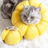 Comfortable Sunflower Shaped Pet Recovery Collar Anti Licking Wounds After Surgery with Adjustable Drawstring Closure for Cats & Small Dogs