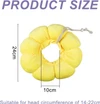 Comfortable Sunflower Shaped Pet Recovery Collar Anti Licking Wounds After Surgery with Adjustable Drawstring Closure for Cats & Small Dogs