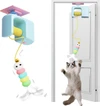 Interactive Electric Hanging Plastic Cat Teaser Toy – Self Play Relief Anxiety USB Charging for Indoor Cats