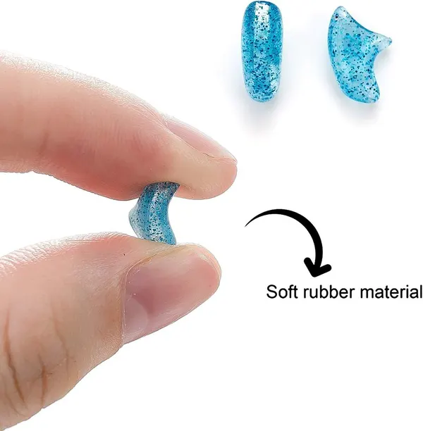 20 Pcs Colorful Silicone Cat Nail Caps with Adhesive Glue – Soft Covers for Claws Care, Anti-scratch and Beautiful Look