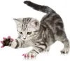 20 Pcs Colorful Silicone Cat Nail Caps with Adhesive Glue – Soft Covers for Claws Care, Anti-scratch and Beautiful Look