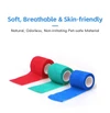 Veterinary Pet Self Adhesive Elastic Wrap Bandage – Breathable Stretchable Comfortable Non-Woven Fabric Waterproof First Aid Tape (5cmx4.5m) for Dogs & Cats 