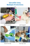 Veterinary Pet Self Adhesive Elastic Wrap Bandage – Breathable Stretchable Comfortable Non-Woven Fabric Waterproof First Aid Tape (5cmx4.5m) for Dogs & Cats 