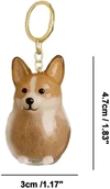 Cute Animal-Shaped Transparent PVC Pet Hair Keepsake Key Chain with Plastic Tweezer – Store and Display Pet fur to Create Sweet Personalized Memory