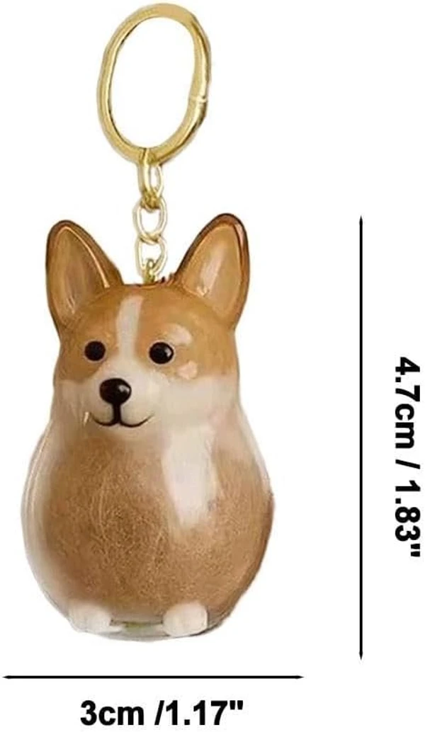 Cute Animal-Shaped Transparent PVC Pet Hair Keepsake Key Chain with Plastic Tweezer – Store and Display Pet fur to Create Sweet Personalized Memory