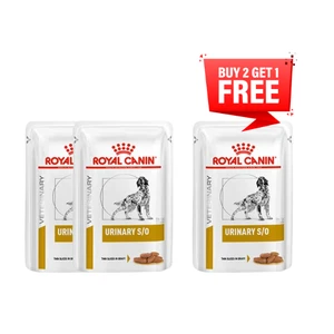 (2+1 Free) Buy 2 Get 3 Royal Canin Urinary Dog S/O Gravy 100 gm Pouch