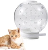 Transparent ABS Cat Helmet with Adjustable Velcro Neck Strap – Breathable Lightweight Anti Bite Head Muzzle for Postoperative Protection, Grooming, Shaving and Bathing (18cm Diameter)