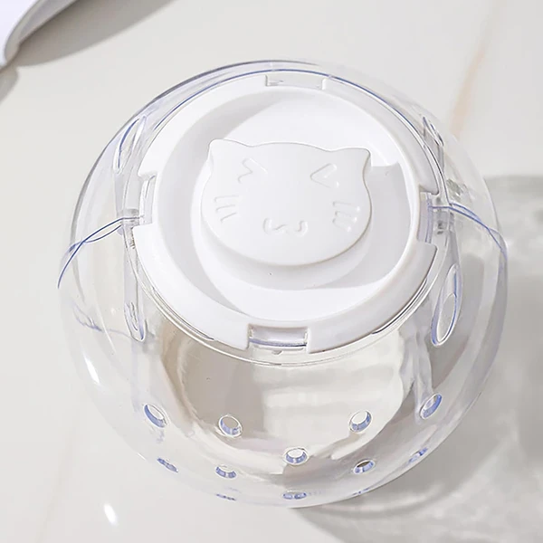 Transparent ABS Cat Helmet with Adjustable Velcro Neck Strap – Breathable Lightweight Anti Bite Head Muzzle for Postoperative Protection, Grooming, Shaving and Bathing (18cm Diameter)