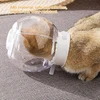 Transparent ABS Cat Helmet with Adjustable Velcro Neck Strap – Breathable Lightweight Anti Bite Head Muzzle for Postoperative Protection, Grooming, Shaving and Bathing (18cm Diameter)