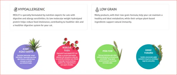 Molly Renal Care Light & Sterilised Super Premium Adult Cat Dry Food with Salmon 2Kg