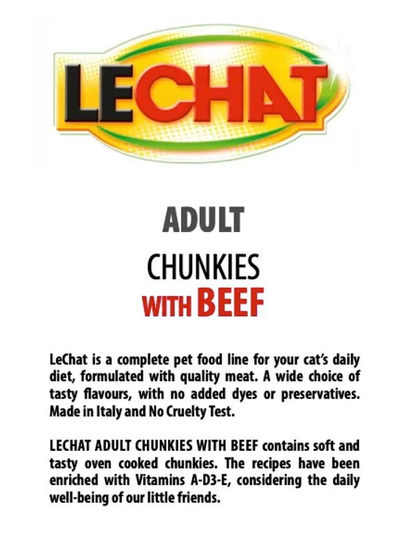 LeChat Chunkies Wet Food 400gm can - Trial Bundle of 3
