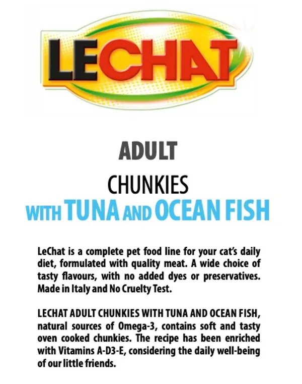LeChat Chunkies Wet Food 400gm can - Trial Bundle of 3