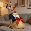 Snow White Princess Dress for Cats & Dogs – Elegant Pet Costume with Bow
