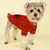 Spider Ma Pet Sweatshirt for Dogs & Cats – Red Spider Web Pattern Costume, 4-Season Casual Outfit