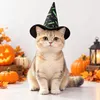 Halloween Hat for Cats & Small Dogs – Black & Green Bat Print Pet Costume Hat
