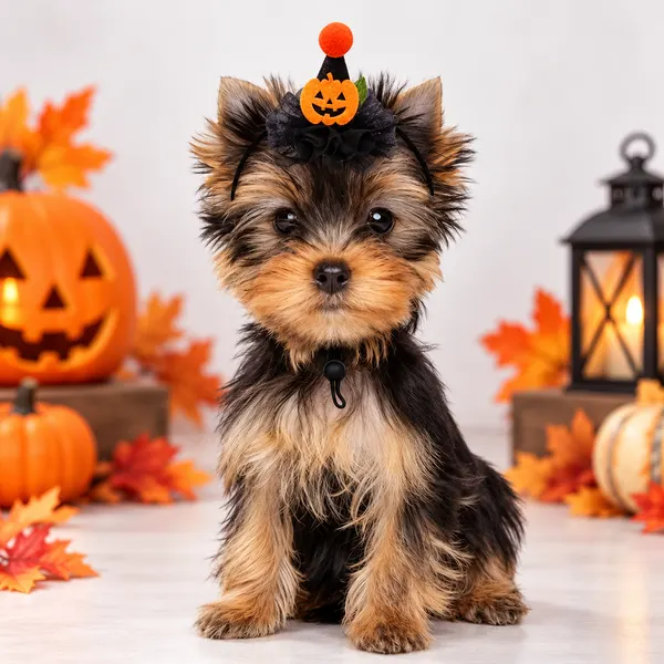Halloween Pumpkin Hat for Cats & Small Dogs – Adjustable Festive Pet Headband Costume