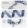 Nunbell Comfortable Adjustable Nylon Cat Harness and Lead with Small Bell & Cute Fabric Flower