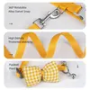 Nunbell Comfortable Adjustable Nylon Cat Harness and Lead with Small Bell & Cute Fabric Plaid Bow