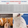 Nunbell Stainless Steel Pet Grooming Comb 19*4cm – 2-in-1 Double Teeth Comb with Rounded Ends for Removing Loose Hair, Knots and Modeling