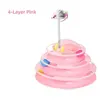 Interactive 4 Level Tower of Tracks Toy with Colorful Rolling Balls & Spring Mouse for Indoor Cats
