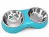 2 Stainless Steel Pet Bowls for Cats & Dogs