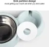 2-in-1 Pet Feeder Cat Ear Shaped – Detachable Stainless Steel Food Bowl with Automatic Drinking Bottle (500ml) for Dogs & Cats