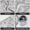 Grey Flannel Soft Plush Paw Print Heated Small Dog & Cat Throw Blanket & Bed Warmer, 60 x 40-cm