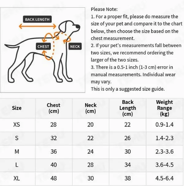 Warm Windproof Pet Vest for Dogs & Cats
