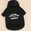 Black Dog & Cat Hoodie Sweatshirt – Warm Lined Two-Leg Pet Clothes for Small Dogs & Cats