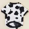 Black & White Cow Print Pet Sweatshirt – Warm Winter Clothes for Dogs & Cats