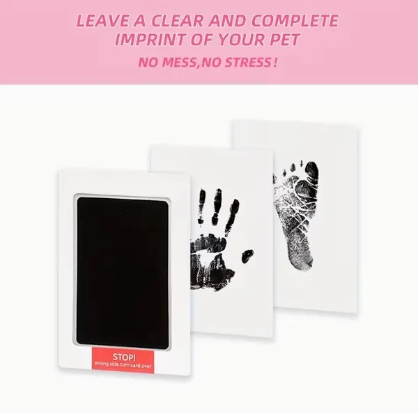 Inkless Pet Paw Print Kit – Mess-Free Dog & Cat Paw Print Keepsake with 2 Impression Cards