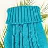 Lake Blue Cable Knit Dog Sweater – Warm Knitted Pet Clothes for Small Dogs & Cats