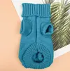 Lake Blue Cable Knit Dog Sweater – Warm Knitted Pet Clothes for Small Dogs & Cats