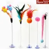5-Piece Cat Spring Toys with Suction Cup Base – Interactive Feather Cat Toys for Indoor Play, Random Colors