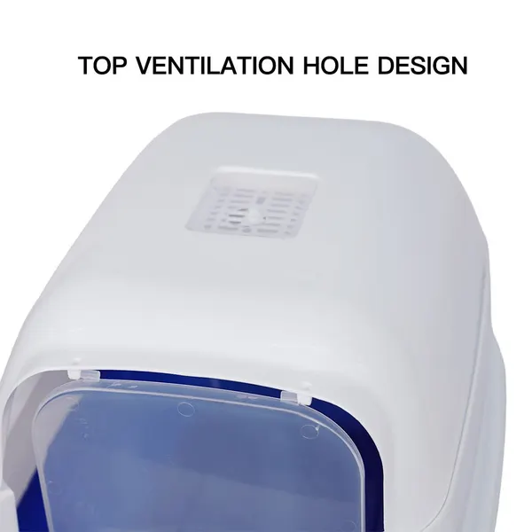 Detachable Enclosed Cat Litter Box with Scoop Odor Control Easy Clean (50x35x34cm)