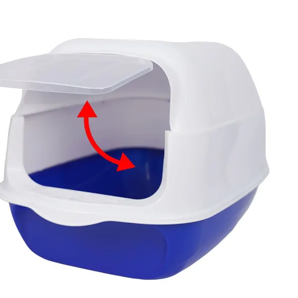 Detachable Enclosed Cat Litter Box with Scoop Odor Control Easy Clean (50x35x34cm)