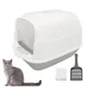 Detachable Enclosed Cat Litter Box with Scoop Odor Control Easy Clean (50x35x34cm)