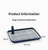 Plastic Dog Toilet Training Tray with Grid & Detachable Guide Post for Puppies & Small Dogs (45.5x38x4cm)