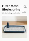 Plastic Dog Toilet Training Tray with Grid & Detachable Guide Post for Puppies & Small Dogs (45.5x38x4cm)